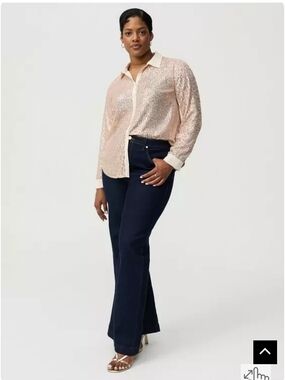 Torrid Sequin Button-Up Shirt - Plus Size 2X